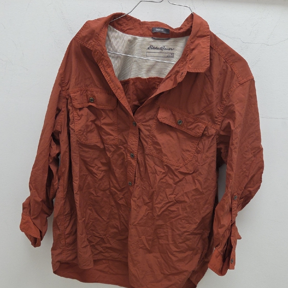 $5/$25-Eddie Bauer Women's Rust Utility Shirt